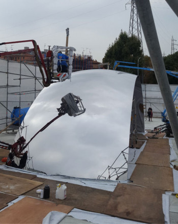 Anish Kapoor Reach 2017, MAST Foundation, Bologna, Italy Photo HGMP Anish Kapoor Reach 2017, MAST Foundation, Bologna, Italy Photo HGMP