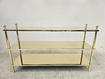 Brass Shelf Unit, Re polished to super clear finish. Photo By Groves Restoration. Brass Shelf Unit, Re polished to super clear finish. Photo By Groves Restoration.