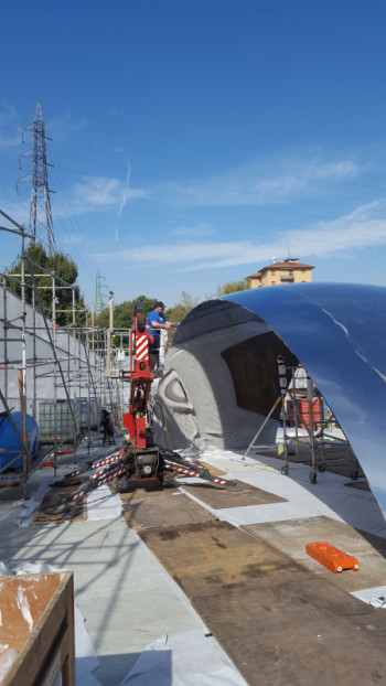 Anish Kapoor Reach 2017, MAST Foundation, Bologna, Italy Photo HGMP Anish Kapoor Reach 2017, MAST Foundation, Bologna, Italy Photo HGMP